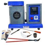 Johnson Tools JTMF-1K Melting Furnace For Gold and Silver -Capacity 1Kg, Volts 230v, Size - 41 x 22 x 36 cm (Color - Blue, Heavy Quality Model)